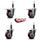 Service Caster 3.5'' Maroon Poly Swivel 3/4'' Expanding Stem Caster Set 2 Total Lock Brakes, 4PK SCC-EXTTL20S3514-PPUB-MRN-2-S-2-34 - alternate 5